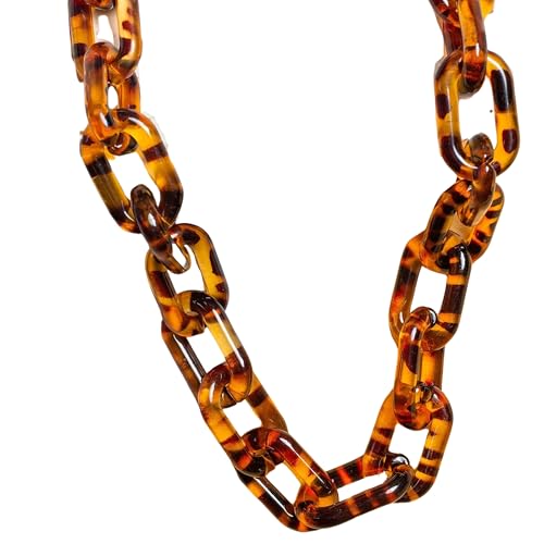 Image of SATRA TRADERS Tortoise Acrylic Printed Mask Chain | 1mtr | AC14