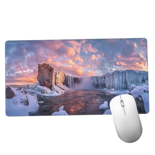 Rosa Alfombrilla Ratón 1400x600x3mm Alfombrilla Raton XXL con Base de Goma Antideslizante, Accesorios Gaming Paisaje, Ordenador Gamer Regalos, Mouse Pad Gaming Mejora La Precisión Y La Velocida Y1372