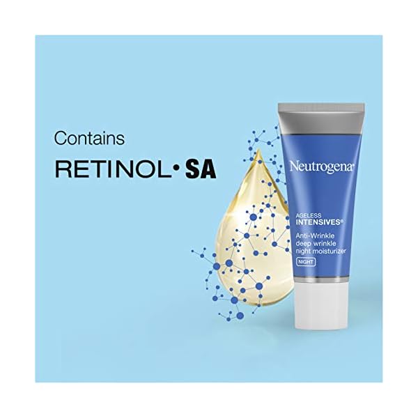 Neutrogena-Ageless-Intensives-Anti-Wrinkle-Retinol-Cream-with-Hyaluronic-Acid-Night-Moisturizer-Cream-with-Retinol-Vitamin-E-Glycerin-Hyaluronic-Acid-and-Shea-Butter-14-oz Neutrogena Ageless Retinol Cream - Anti-Wrinkle Night Moisturizer with Hyaluronic Acid, Vitamin E & Shea Butter, 1.4 oz