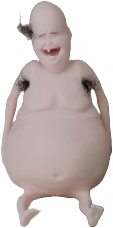 All Natural Rene Desk Figure: Hairy Squishy Sculpture, Body Positive Joke Gift, Stress Relief Office Decor, Funny Gag Novelty