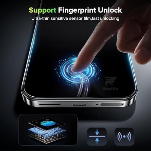 Image of WonRia Pack 1- Privacy Tempered Guard for Pixel 10 Pro XL 5G | FingerPrint Unlock | 9H Screen Guard Protector | Anti-Spy | Case Friendly - Installation Kit