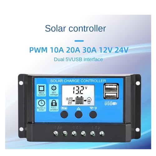 Contrôleur de charge solaire 30A avec écran LCD multifonction - 3