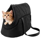 Hundetragetasche Katzentragetasche, Faltbare Hundetransportbox, Tragetasche Hund Hundetragetasche Leichte, Atmungsaktives Mesh, Faltbare Transporttasche Für Hunden Oder Katzen, Schwarz