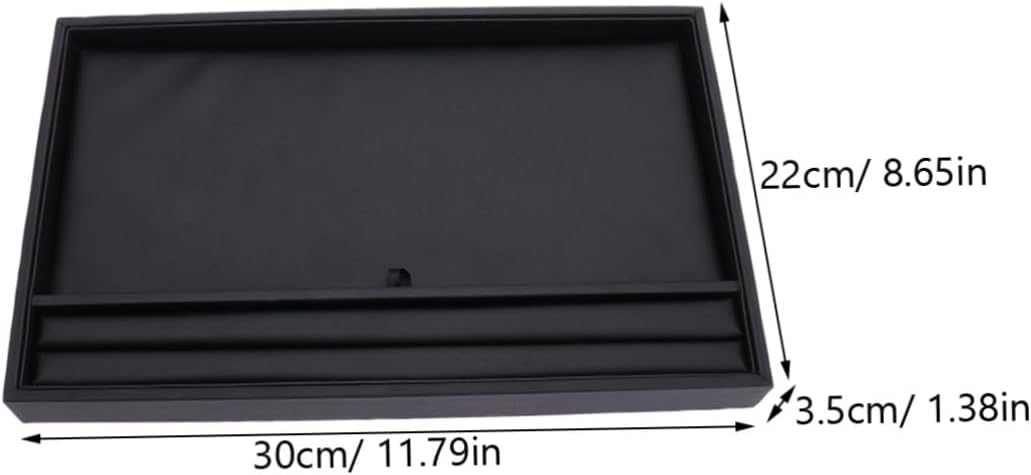 PU Leather Jewelry Tray Organizer Necklace Ring Display image 2