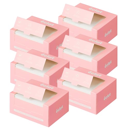 ÉCLAT Disposable Plant-Based Face Towels, Ultra Soft Viscose EF Embossed Cloths for Daily Skincare, Makeup Removal, Cleansing & Facial Care