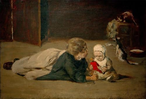 Max Liebermann poster Spielende Kinder Studie affiche dart murale 60x90cm