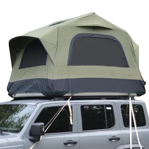 HOMEFUN Inflatable Rooftop Tent for Car Truck, 2 Person Roof Tent with Waterproof 300D Fabric, Windproof Design for Overlanding and Outdoor Adventure,Easy to Set Up