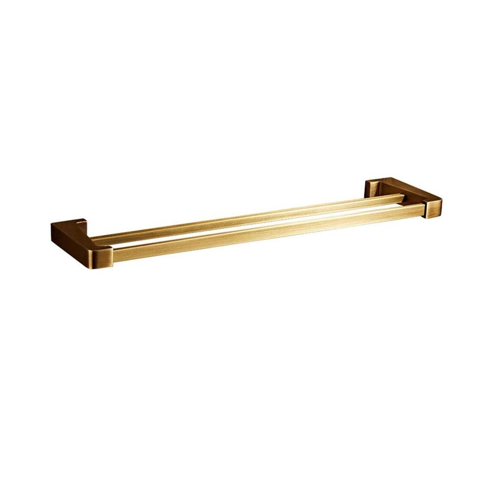 Towel Rack,Stainless Steel,Bathroom,Towel Hanging, Wall Storage,Antique Double-bar Gold Antique Double-Layer