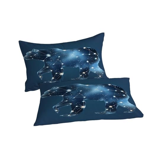 Parure de couette constellation 260x220 microfibre anti-plis pour lit