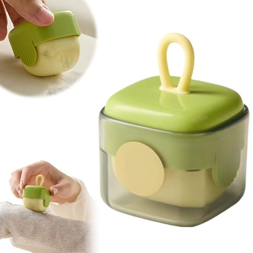 Rodillo de pelusa, mini removedor lavable, removedor portátil compacto para pelo de mascotas, ropa, cabello, rodillo de pelusa (verde)