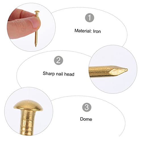 ULTECHNOVO clavos de cabeza redonda de cobre puro para sujeción de muebles y accesorios para proyectos en casa y oficina miniatura 3