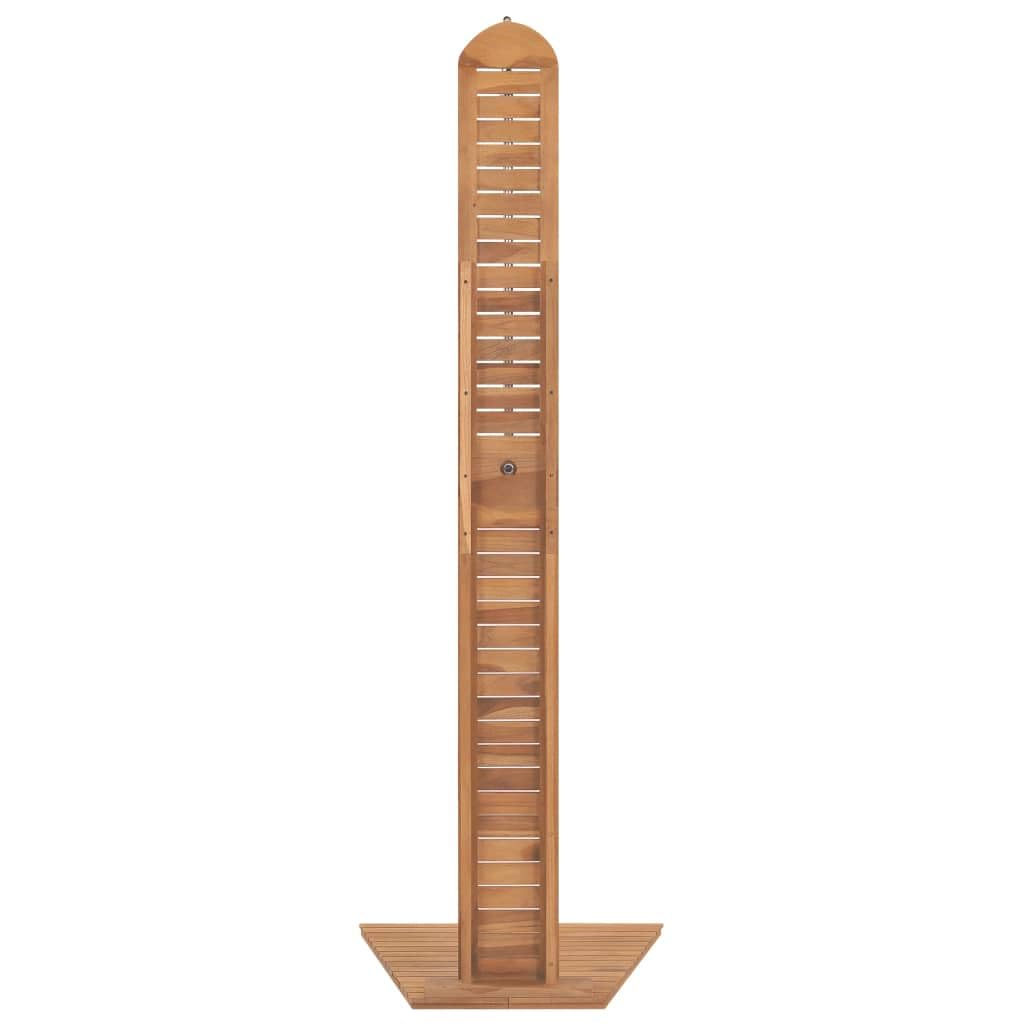 INLIFE Ducha de jardín de madera maciza de teca, 70 x 75 x 204 cm, para casa y jardín, piscinas y spa (15 kg)
