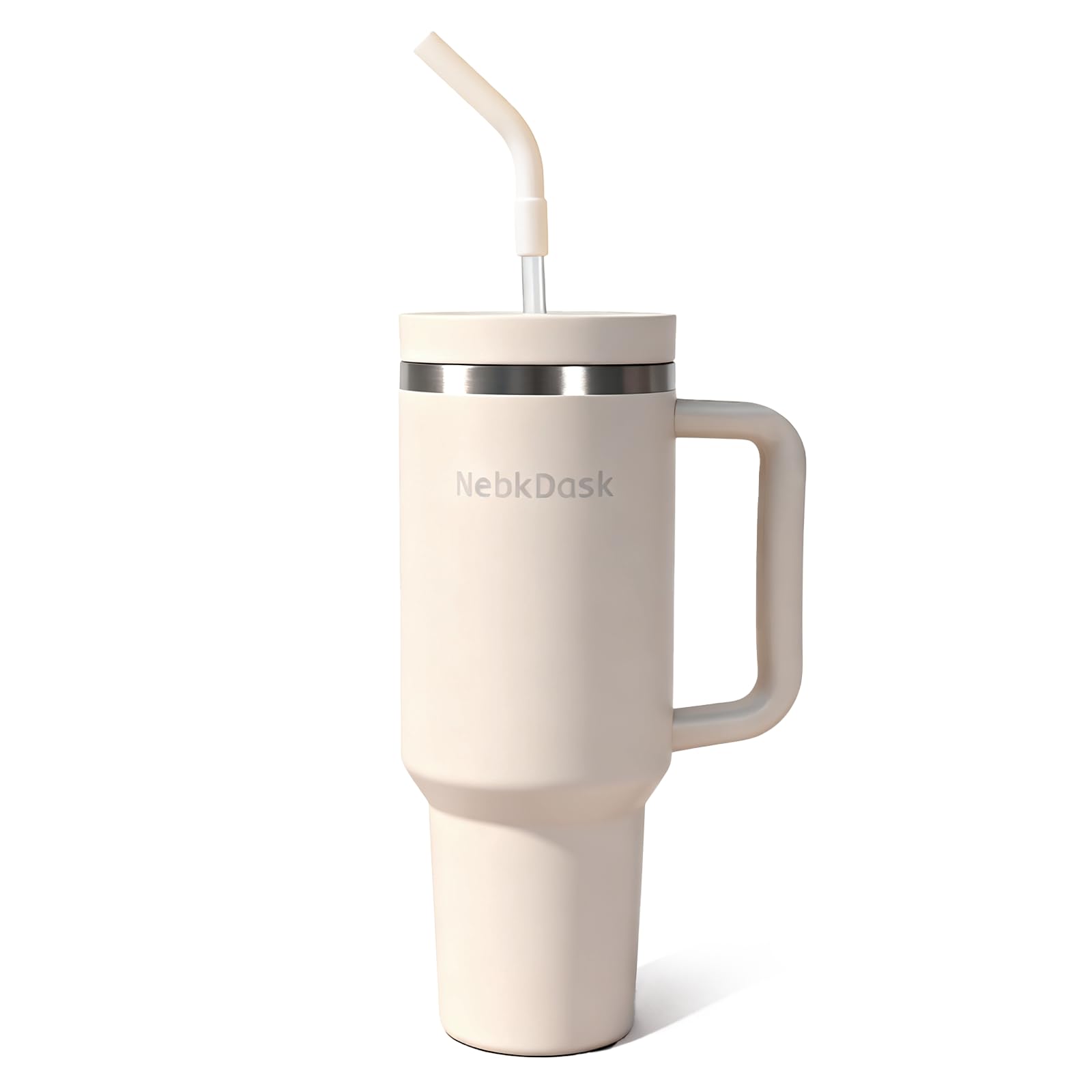 40 oz Tumbler with Handle and Straw - Insulated Stainless Steel Travel Mug Cup Holder Friendly Water Bottle