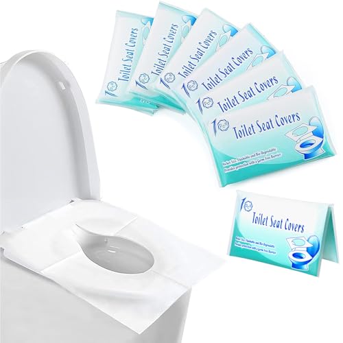 Ruitena 60 Protector WC Desechable para Niños Adulto - Fácil de Llevar Cubierta de Asiento de Inodoro Público Adecuado para Viajes al Aire Libre en hoteles