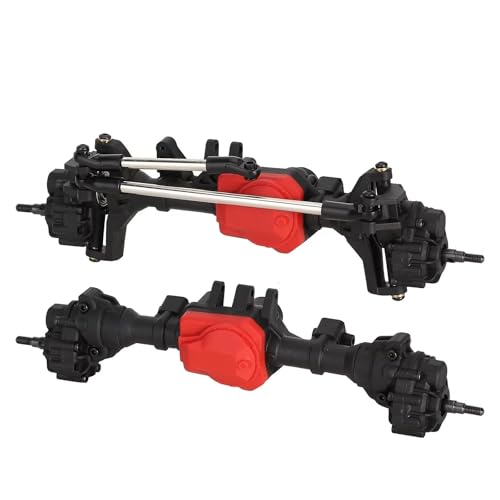 QOAKSDY Eje Completo Recto con para TRX4 para TRX-4 1/10 RC Car Piezas De Actualización Accesorios Repuesto Ejes Portal Delantero Y Trasero Metal(1 Set)