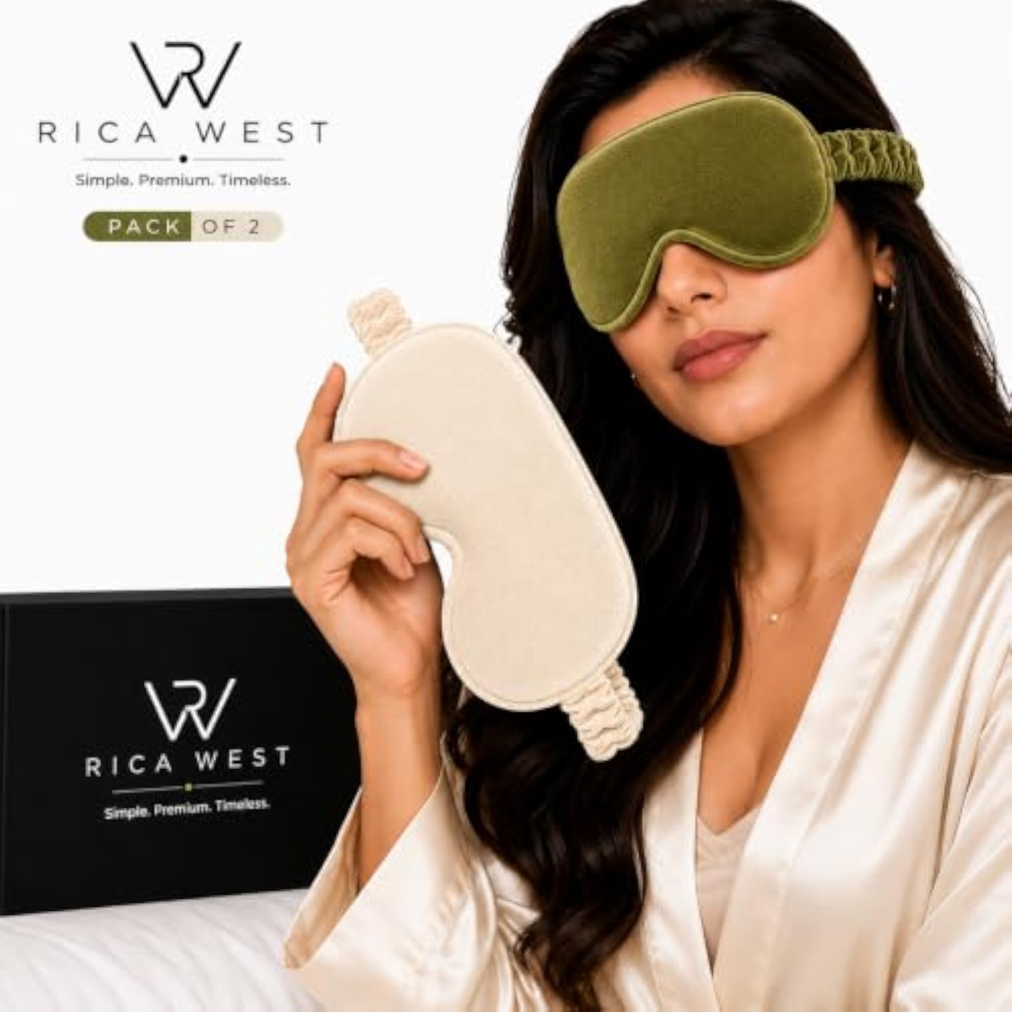Eye Sleep Mask for Men & Women Soft Light Blocking Adjustable Strap