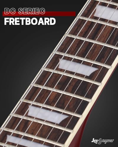 Image of Leo Jaymz 39 Inch Solid Body Electric Guitar - Poplar Wood Body,Maple Neck and Laurel Wood Fretboard (Red)