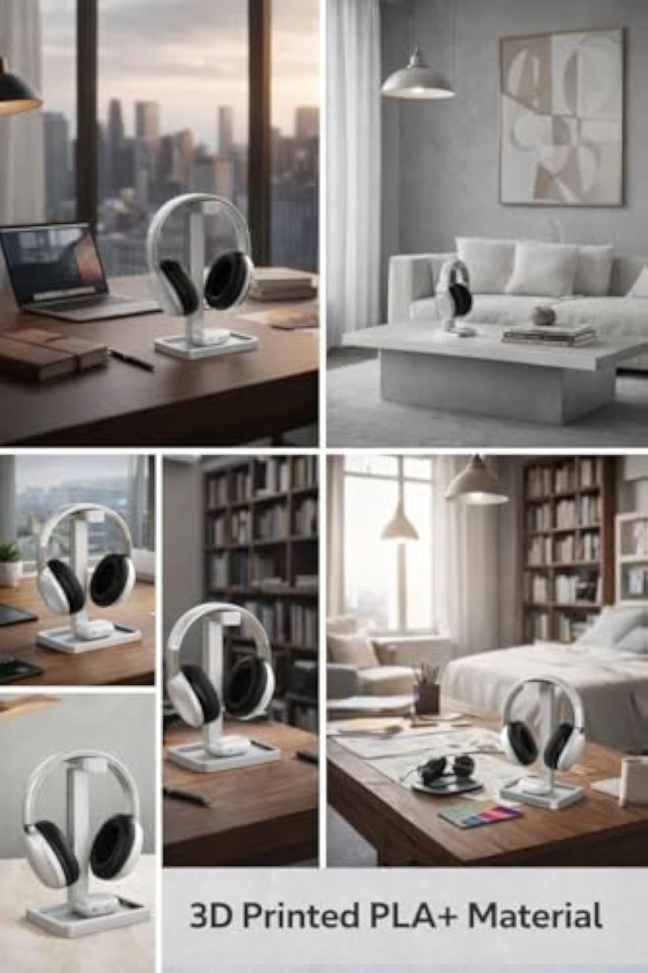Headphone Stand with Storage Tray
