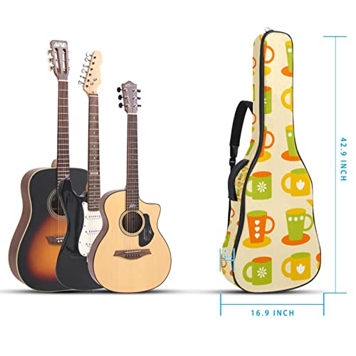 Housse de protection rembourrée pour guitare acoustique classique, Multicolore 09, 42.9×16.9×4.7 in, Organiseur de sac - Les Beatles, Paul McCartney, John Lennon, RIngo Starr, George Harrison Housse de protection rembourrée pour guitare acoustique classique, Multicolore 09, 42.9x16.9x4.7 in, Organiseur de sac – Image 6