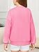 Haloumoning Girls Crewneck Sweatshirts Kids Casual Long Sleeve Loose Tops Fall Comfy Lightweight Pullovers 5-14 Years Pink