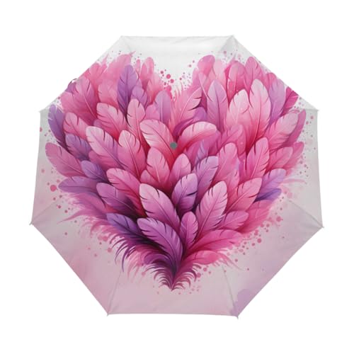 Parapluie cœur avec plumes, une idée cadeau élégante et utile