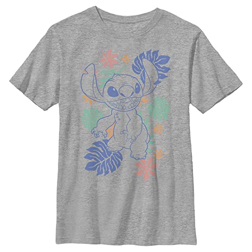 T-shirt Stitch Disney garçon manches courtes à motif tropical et vêtements d'été enfant
