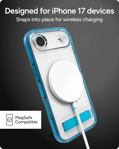 ZAGG Santa Cruz Snap Case with Kickstand for iPhone Air - Tranquil Blue, Drop Protection (13ft/4m), MagSafe Charging Compatible, ClearGuard Anti-Yellowing Technology, Scratch Resistant Phone Case - image 9