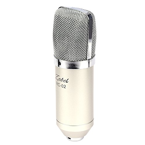 Image of Zabel Condenser Microphone With Shock Mount And Foam Shield - Silver