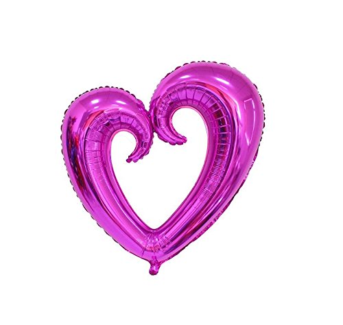 Ebtoys Foil Mylar Helium Ballon Heart Shape Balloons For Valentine's Day Wedding Party Decorations,40Inch，6-Pack #TOP1