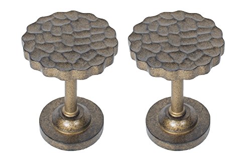 Urbanest Hammered Designer Decor Drapery Medallion Holdback, 2 Pieces, Black Gold