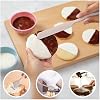 HOTEC 600℉ Heat Resistant BPA-Free Silicone Rubber Spatula Set,Kitchen Cooking Spatulas, Baking, Mixing for Non Stick Cookware, Dishwasher Safe, Set of 5, Khaki #3