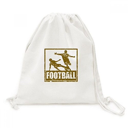 Sac de sport football américain marron évitez le désordre avec ce sac à dos cordon en toile