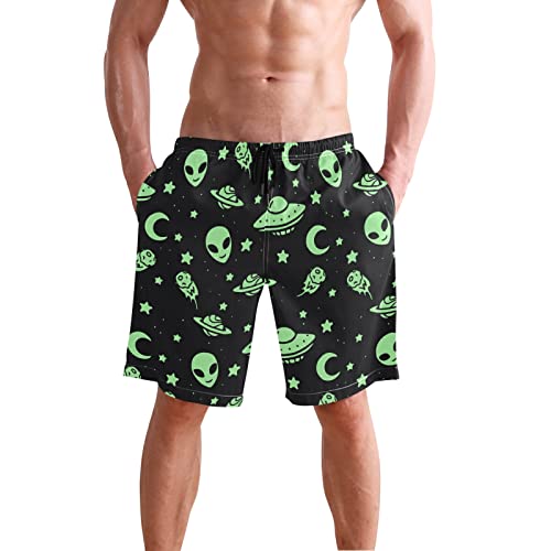 Men's Weeds Leaf Rasta Colors Swim Trunks, Quick Dry Beach Board Shorts with Mesh Lining and Pockets2