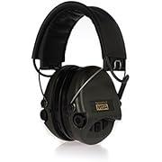 MSA Sordin Supreme Pro X - Premium Edition - Electronic Earmuff with black leather band, green cups and gel seals fitted
