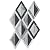 Bedrosians Modni Arlo Honed Marble Mosaic Tile 10" x 16", Cool Blend (5-Pack, 5.6 SF)