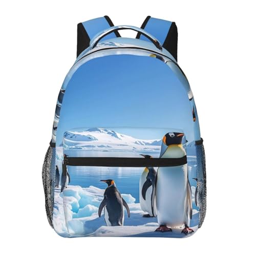 Sac à dos de voyage pour ordinateur portable Pingouin Antarctique Ice décontracté