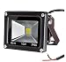 GLW 10w 12v Ac or Dc Warm White Led Flood Light Waterproof Outdoor Lights 750lm 80w Halogen Bulb Equivalent Black Case