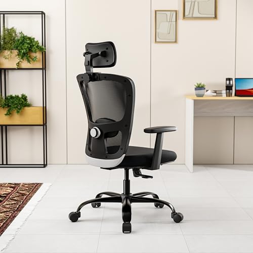 Image of Green Soul Jupiter Echo | Ergonomic Office Chair with 3 Years Warranty | 2D Headrest & Lumbar Support | Synchro-Tilt Lock Mechanism | Heavy Duty Metal Base (Black)