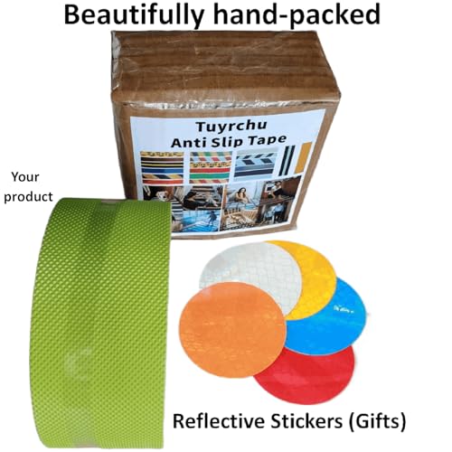 Image of Anti Slip Tape 2 Inch Wide, Waterproof Grip Adhesive Heavy Duty High Traction Friction for Indoor /Outdoor Steps (17 Ft /Light Green).