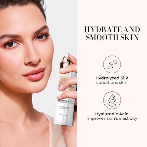 LUMINESS Airbrush Primer Hydrating Spray - Primes, Hydrates and Smooths Skin Texture for The Ultimate Canvas for Foundation Application - Hydrolyzed Silk & Hyaluronic Acid - 1.66oz