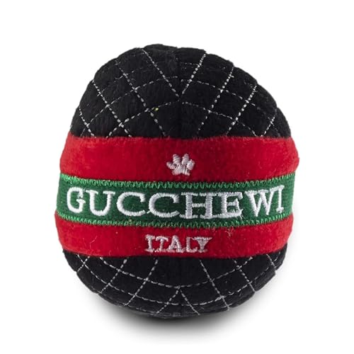 Dog Diggin Designs Colección Runway Pup | Juguetes únicos de peluche para perros de parodia chirriante - Huesos, bolas y más para perros Prêt-à-Porter