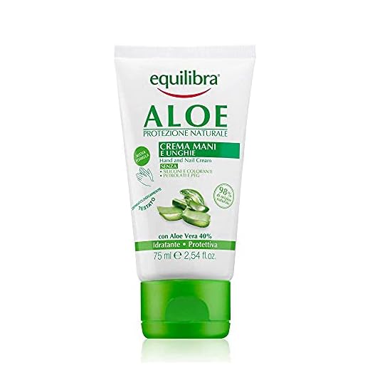 Equilibra Cuidado Corporal, Crema de Manos y Uñas a Base de Aloe Vera con Acción Hidratante, Calmante, Protectora y Reequilibrante de la Piel, Rápida Absorción, 75 ml