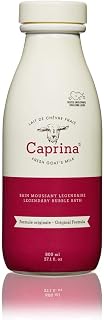 Caprina by Canus Legendary Bubble Bath with Fresh Canadian Goat Milk Gentle Soap Moisturizing Vitamin A, B2, B3 & More, Red, Original, 27.1 Fl Oz