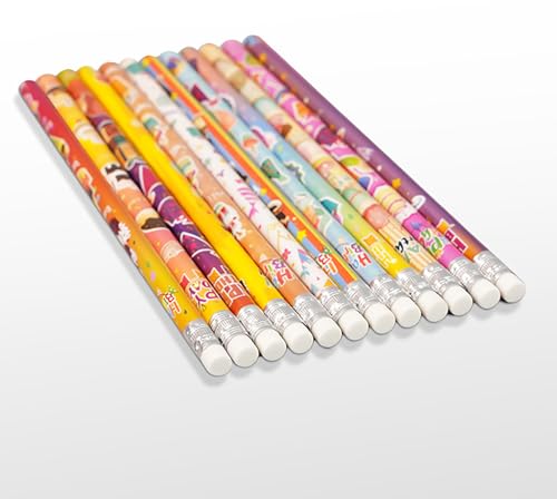 48 lápices multicolor con borrador para cumpleaños miniatura 7