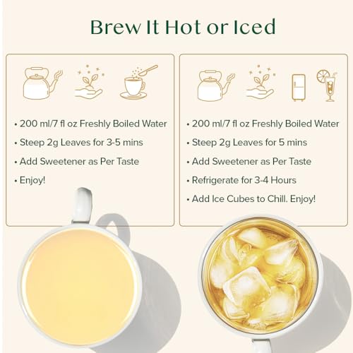 Image of VAHDAM, Darjeeling Pearl White Tea | 100% Pure Unblended White Tea Loose Leaf | 1.76oz (25 Cups)