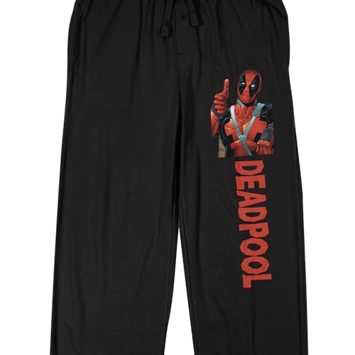 Marvel Universe Deadpool Thumbs Up Men's Black Sleep Pants2