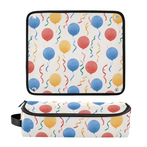Bolsa de viaje Beige Balloon Celebration para herramientas de cabello Hot Hair Tools. Organizador para planchas, rizadores, secadores y accesorios de cuidado capilar. Mat resistente al calor y gran capacidad. miniatura 3