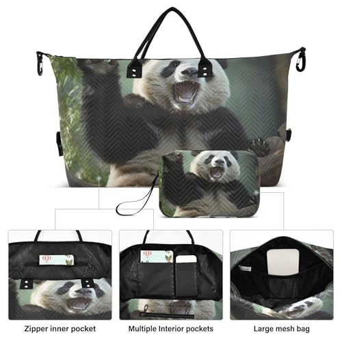 Naughty Panda Travel Duffel Bag for Women Weekend Overnight Dag with Toiletry Bag, Luggage Bag for Travel, Sport, Gym2