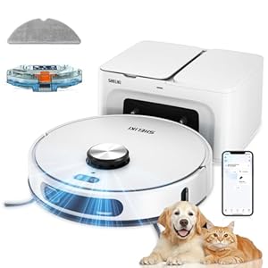 Robot Vacuum and Mop Combo, 3-in-1 Robotic Vacuums Cleaner with 70-Day Self-Emptying Base, LiDAR Navigation Smart Mapping & Strong 6000Pa Suction, for Pet Hair, Hard Floor, Carpet