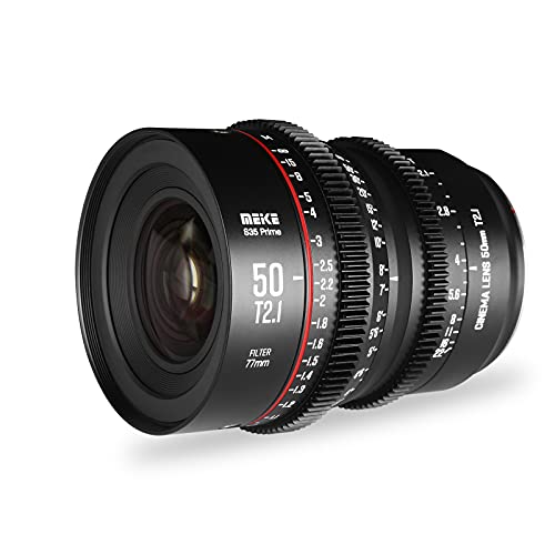 Meke 50Mm T2.1 Super 35 Prime Manual Focus Cinema Lens For Ef-Mount Cine Camera Compatible With Canon C200 C300 Ii, Red Komodo, Bmpcc 6K, Z Cam E2-S6 Bmpcc 6K Pro #TOP1